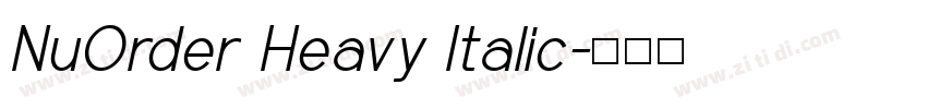 NuOrder Heavy Italic字体转换